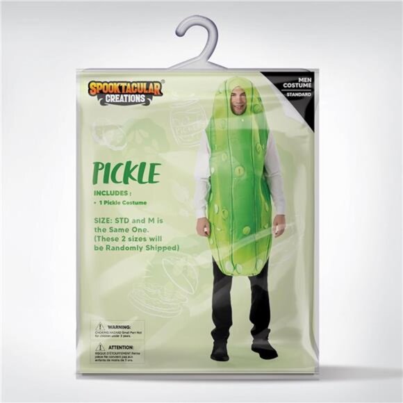 Spooktacular Creations Pickle Costume Adult Jumpsuit, Halloween Costume Dress - Picture 6 of 7